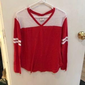 Jersey style long sleeve T-shirt